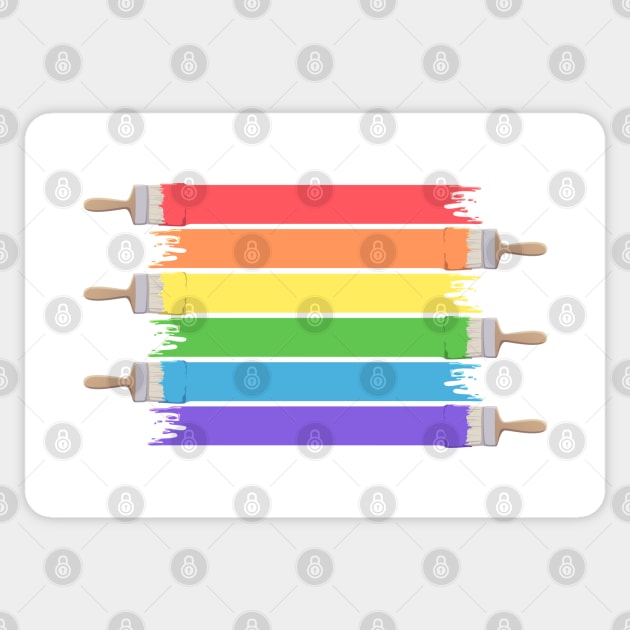 Paint Pride - Gay Pride Sticker by Abbilaura